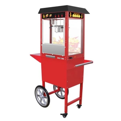 Machine à pop-corn avec chariot – 5 kg/h – avec 1 bouilloire